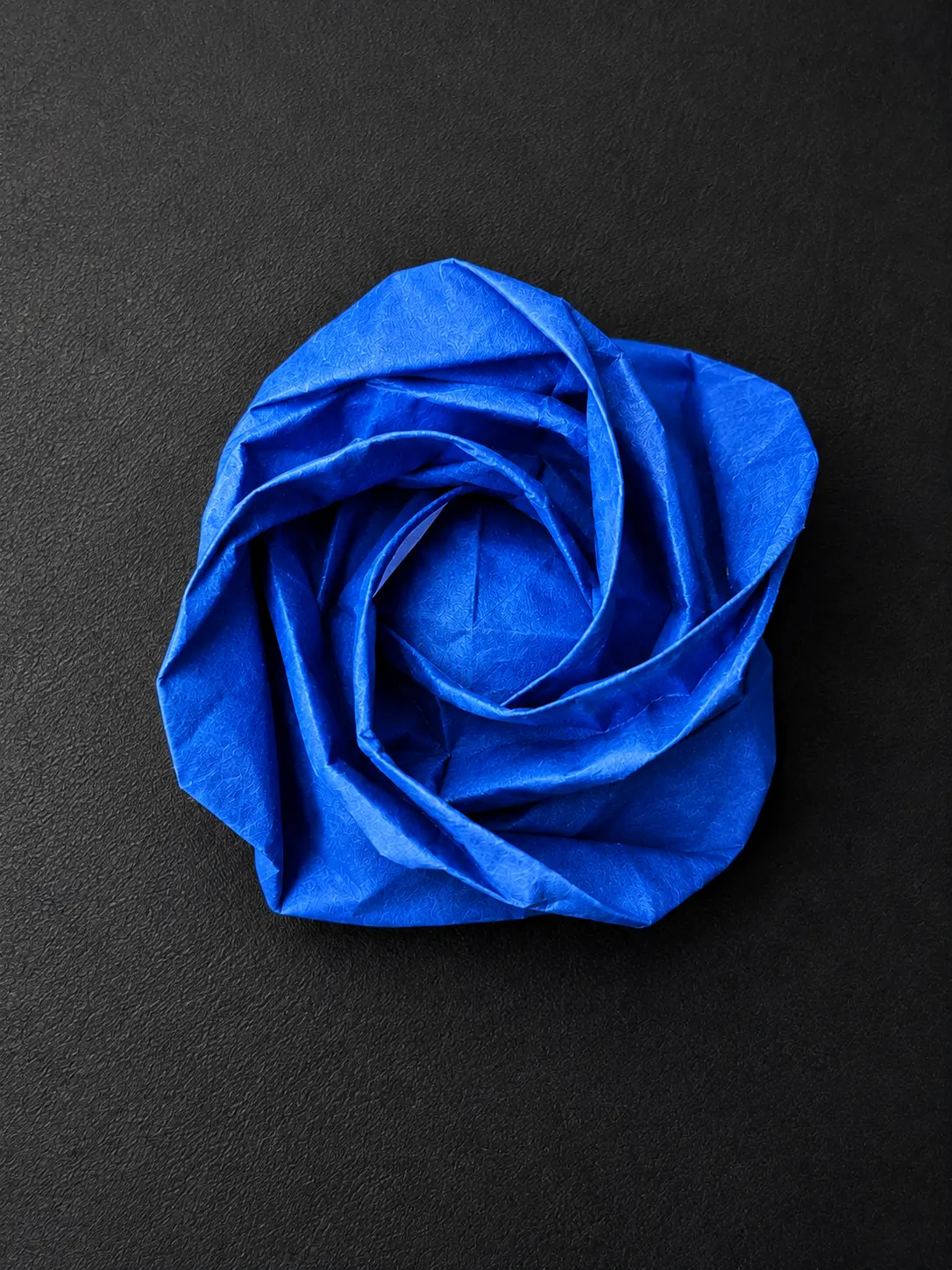 The Blue Rose — an origami rose representing rest