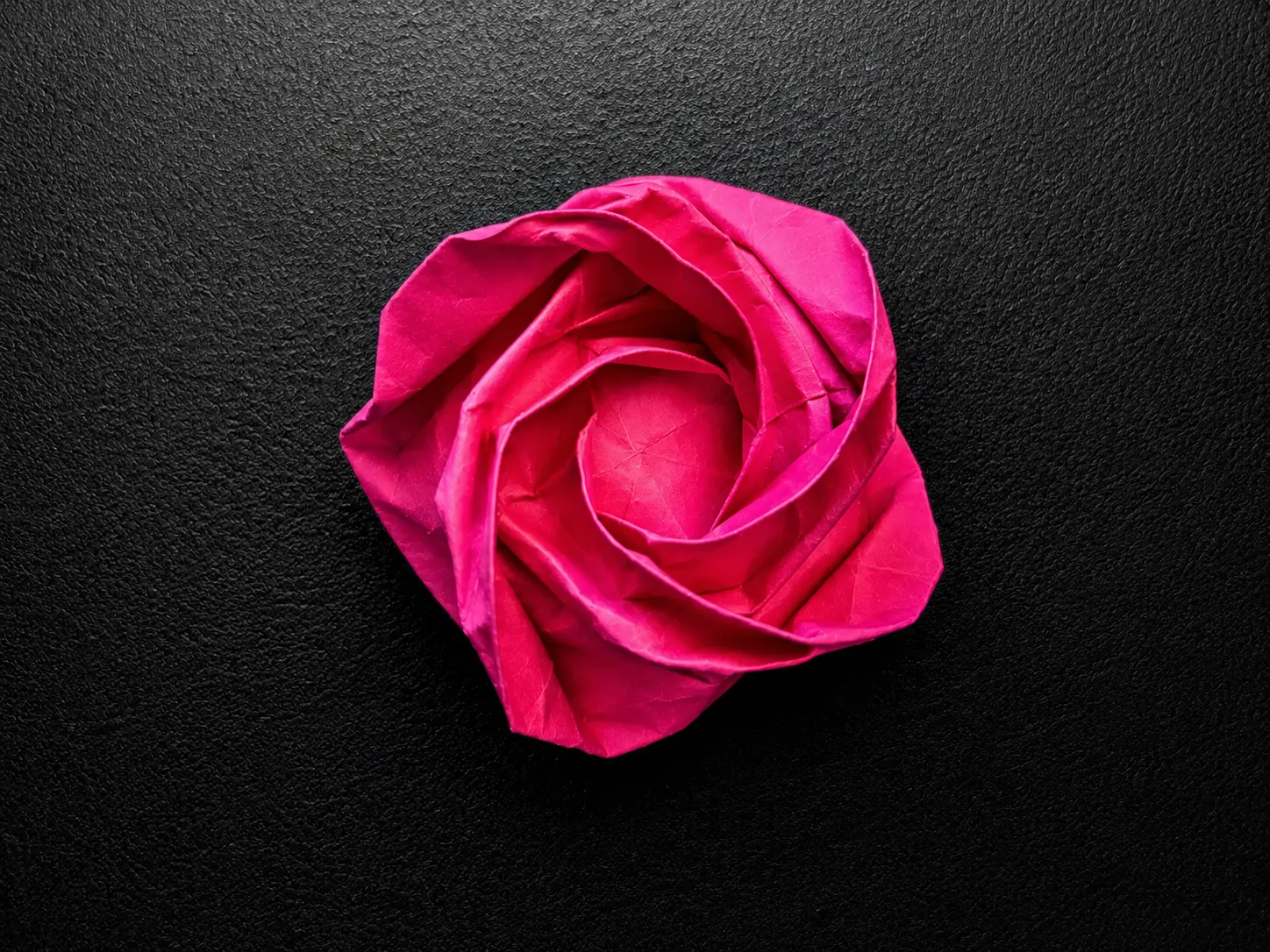 The Pink Rose — an origami rose representing compassion
